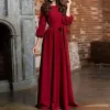 2023 nuovi abiti vintage con fasciatura maxi da donna con maniche a lanterna abiti da festa lunghi autunno elegante serata di nozze per ospiti di lusso