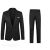 Herenpakken 2024 Business Casual pakset Slim Fit broek tweedelig groot