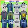 Maglia da calcio retrò Inters 88 89 90 91 92 93 Maglia da calcio T-shirt Club SIMEONE MILANS Maglia da calcio vintage 1988 1990 1991 1992 1993 1994 1995 1996 1997 1998 1999