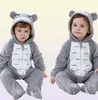 Детский комбинезон Kigurumis для мальчиков и девочек, детский комбинезон, костюм Тоторо, серая пижама с застежкой-молнией, зимняя одежда, милый наряд для малышей, необычный костюм кота 23813741