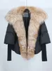 Winter Designer Doman Growived Luxury OversizeSed Fur Fur Cllar Duck Down Jacket Women Fur Parka Płaszcz