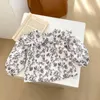 Set di abbigliamento 0-3 anni Bambino Primavera Autunno Toddle Bambina Manica corta stampata Top in pizzo Pantaloni lunghi alla caviglia Set da 2 pezzi