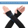 Arm Leg Warmers Fingerless Gloves Ice Silk Sports Arm Sleeves Unisex Cycling Arm Sleeves Cover Sun UV Protection Outdoor Running Fitness Summer Arm Sleeves YQ240106