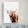 Highland Cow Home Nordic Plakaty i wydruki Pszenica Naturalna ścienna sztuka płótna malowanie ozdobnych zdjęć do salonu 240106