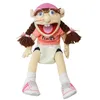 60 cm gigante Feebee Jeffy Puppet peluche cappello gioco giocattolo ragazzo ragazza cartone animato burattino a mano peluche bambola talk show puntelli del partito regalo di Natale 240105