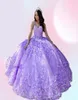 Светло-фиолетовое платье Quinceanera для 15 лет, 2022, с аппликацией в виде бабочки, Sweet 16, платья для выпускного вечера Quince XV5222497