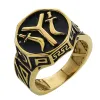 De 24 Oghuz stammen Ring 14 K Wit Goud Mannen Ring Ottomanen Seal Kayi Ertugrul Mannelijke Cool Ringen Sieraden Anillo Hombre