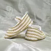 Dollbling Scarpe per bambini bianche pure Personalizzazione di perle Regalo di compleanno di battesimo fatto a mano Scarpe da principessa per bambina 240105