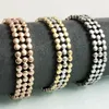 4 In 1 Therapy Magnetic Bracelet For Women Man Rose Gold Plated Stainless Steel Beads Shape Men's On Hand Bracelets Male Jewelry 240105