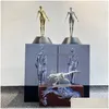Jeux de films 56 x 35 35cmsex Robot Kongshanji Déesse mécanique Art simple Scpture Résine Galvanoplastie Salon Porche Bureau Dhyj7