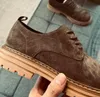 Luxe Designer Mannen Oxfords Rubberen Zolen Platform Schoenen Mannen Blokhak Lace Up Zakelijke Kleding Schoen Lederen Loafers Winter top Kwaliteit