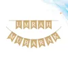 Party Decoration Desktop Decor Linen Banner för Ramadan Pearlescent Tablescape Bunting Garland