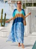 2023ロングビーチドレス女性のためのカバーアップパレオデプラージュ水着カバービーチサロン水着カフタンビーチウェア