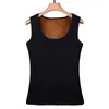 Camisolas Tanques De Terciopelo Chaleco De Mujer Ropa De Invierno Sexy Ropa Interior Térmica Tops De Cuerpo Cálido Sin Mangas Sólido Slim O Cuello Camiseta Interior Plus