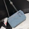 18CM Mini Denim Dames Cosmetische Tas Verstelbare Liefdesketting Designer Portemonnee Klassieke Rits Portemonnee Avondkoppeling Winkelen Reizen Kaarthouder Koffer Cross Body