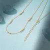 Chains AIDE S925 Sterling Silver Chain Necklaces Classic Single Row Zircon Daily Wear Elegant Women's Clavicle Necklace Stacked Collar