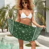 Women's Swimwear Bandana Vintage Art Pattern Printed Beach Wrap Cloth Lace Up Skirt Sarong Tribal Ethnic Style Customized