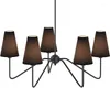 Ljuskronor Kitchen Island Lighting Fixture Classic Polished Gold/ Black With White Linen Shades Bedroom Modern Chandelier