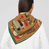 Silk Scarf Women Sadel Belt Print Square Scarves Head Echarpes Silk Foulards Femme Wraps Beach Shawls Bandana Lady Hijabs 240106