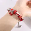 Crystal Family Gift Pan Large Hole Beaded Jewelry New Year DIY Children Snake Bone Bracelet for Women