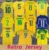 1998 Brésil maillots de football 2002 chemises rétro Carlos Romario Ronaldinho 2004 camisa de futebol 1994 Brésil 2006 1982 RIVALDO ADRIANO JOELINTON 1988 2000 1957 2010 99