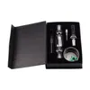 Healthy_cigarette NC002 Tubo de vidrio para cachimba Puntas de metal de 10 mm Caja negra Pipas de agua para fumar Plataformas petrolíferas Burbujeador Bongs Cera Plato Clip Boquilla con punta de borosilicato