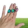 Large oval crystal mood ring Jewelry high quality stainless steel color changing ring adjustable298m3750990