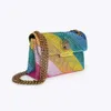 Kurt Geiger London bag Kensington Designer Bag Mini PU Leather Rainbow Cross Body and Purse Luxury Shoulder Small