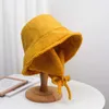 ラム毛皮の漁師帽子毛皮の暖かい女性帽子耳の保護男性と女性のバケツ帽子屋外太陽帽子パナマ帽子240106
