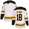 Custom Men Retro 18 Happy Gilmore Boston Hockey Jerseys noir blanc jaune alternative cousée uniformes femmes