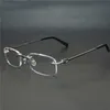 18% KORTING Metalen Vierkante Clear Frames Mannen Vrouwen Randloze Bril Carter Optische Frame Bril Brillen voor Computer Nieuwe