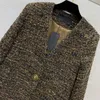 Kurtki designerskie damskie kurtka Blezer Wysokiej jakości długie rękawowe luksusowe modne moda na Twitterze Kobiet Kobiet Vintage Autumn 2 Kolor S-xl