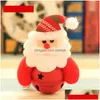 Christmas Decorations Tree Ornament With Bell Santa/Snowman/Reindeer/Bear Pendant Xmas Decoration Kids Gifts Drop Delivery Home Gard Dhnuf