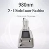 Macchina per la rimozione vascolare del laser di migliore qualità 980 nm Mini rimozione delle vene del ragno Trattamento del fungo del chiodo Laser a diodi 980nm