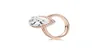 Exquisite CZ Diamond Ring 925 Sterling Silver Rose Gold Plated för P Shiny Teardrop Women's Ring Holiday Gift With Original Box3682791
