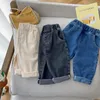 Bahar Sonbahar Bebek Pantolon Düz Renkli Çocuk Kot Passip Kızlar Kızlar Denim Yumuşak Çocuk Moda Pantolonları 4 Seasons Giyim 240106
