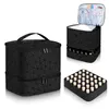 30 grilles organisateur d'ongles sac de maquillage étui de manucure cosmétique professionnel double couche conception vernis Gel sac à main avec poignée 240106