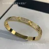 Designer Cartres Bracelet CNC Precision Edition V Gold Card Home Snap Full Sky Star Colorless LOVE Wide Narrow Rose Band Diamond 2J1M