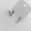 Stud Earrings " Fake One Penalty Ten 4Pcs (2Pairs) S925 Sterling Silver Screw Round Ball Fashion Jewelry