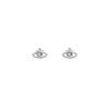 Studörhängen Western Empress Dowager Silver Saturn Vatten droppar Långt mousserande Diamond Crystal Ear Studs Klipp Två Wear Style Fashion For Women Jewelry 37W9