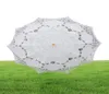 Сплошной цвет вечерние кружевные зонтики зонтики от солнца хлопок вышивка свадебные зонтики белые цвета доступны DH87687339803