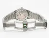женские ZF Factory 77350ST Женские часы Miyota 9015 диаметром 34 мм, украшенные калибром 5800, белый клетчатый циферблат, раскладывающаяся застежка, автоматический механизм, наручные часы