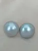 Aretes Real Natural Enorme 12-13mm Perla Gris Mar del Sur ORO AMARILLO 14K