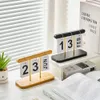 Nordic Living Room Office Decorationwooden Calender Ornament Modern Desk Accessories Simple Home Decor Craft Gift 240106