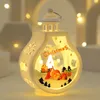 1pc Christmas Decoration Glowing Night Light, Pendant Candle Holder Window Ornaments, Desktop Decorative Light