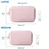 Kvinnors toalettväska för män Bagsmart Pink Waterresistent Dopp Kit Travel Lätt rakning Passar fullstora toalettartiklar 240106