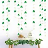 Feestdecoratie Wit Groen Vilt Daisy Garland Bloemen Banner Blad Nep Ophangen Voor Lente Paasdag Bruiloft Raamdecoraties