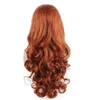 SF5 Long Burgundy Wine Red Half Half Lied Lace Pront Lace Conthetic Povy Wavy Fiber Reddish Reddish Hairline2213012