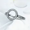 С боковыми камнями QCOOLJLY подарок на день святого Валентина кольцо со стразами круг высокое качество женские женские кольца искрящиеся ювелирные изделия бижутерия