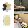 Soap Dishes New Soap Saver Drain Pad Portable Bathroom Dish Storage Accessories Environmental Protection Mildew Creative Anti Skid Pvc Dhnlh